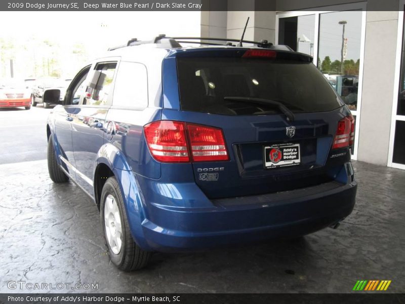 Deep Water Blue Pearl / Dark Slate Gray 2009 Dodge Journey SE