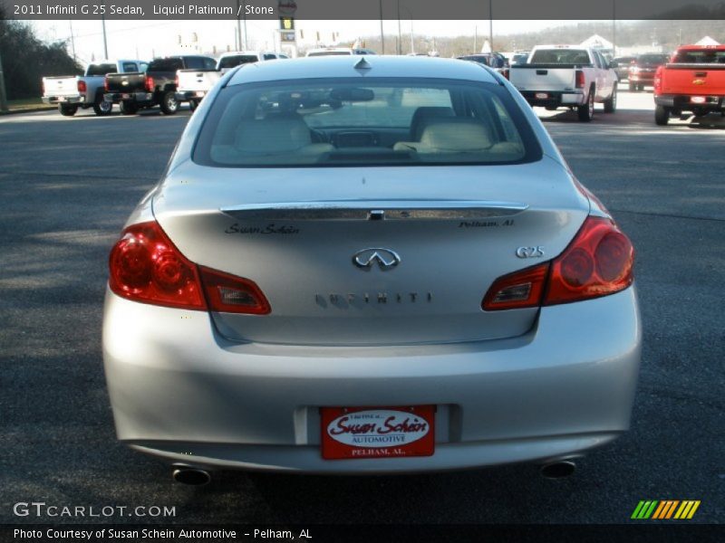 Liquid Platinum / Stone 2011 Infiniti G 25 Sedan