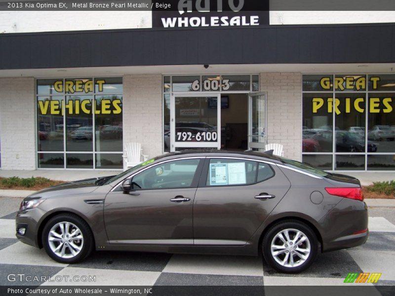 Metal Bronze Pearl Metallic / Beige 2013 Kia Optima EX