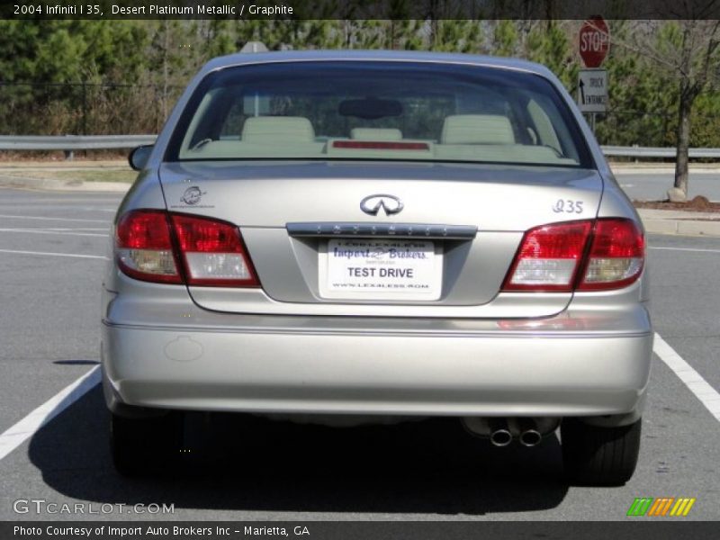 Desert Platinum Metallic / Graphite 2004 Infiniti I 35
