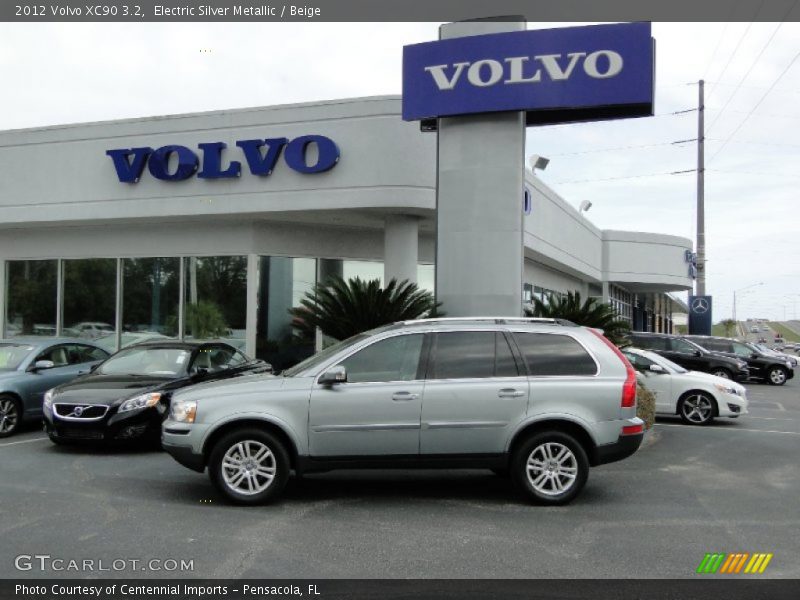 Electric Silver Metallic / Beige 2012 Volvo XC90 3.2