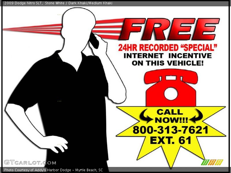 Stone White / Dark Khaki/Medium Khaki 2009 Dodge Nitro SLT