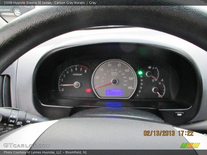 Carbon Gray Metallic / Gray 2008 Hyundai Elantra SE Sedan