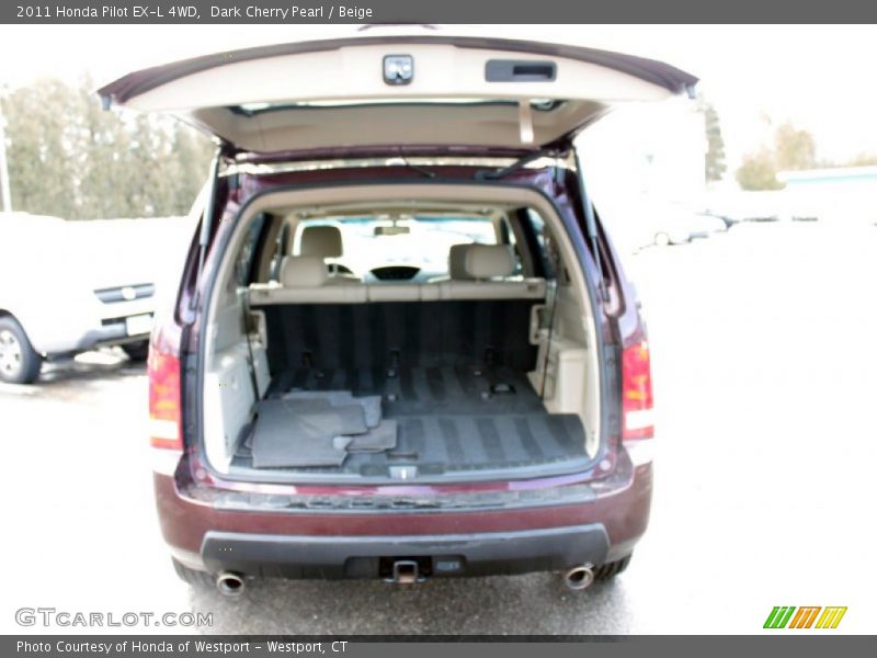 Dark Cherry Pearl / Beige 2011 Honda Pilot EX-L 4WD