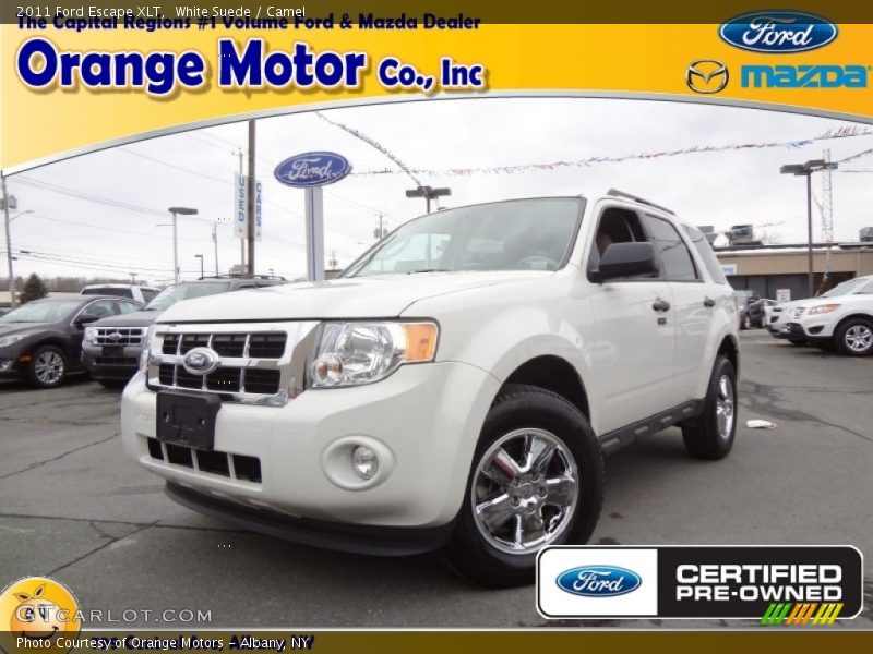 White Suede / Camel 2011 Ford Escape XLT