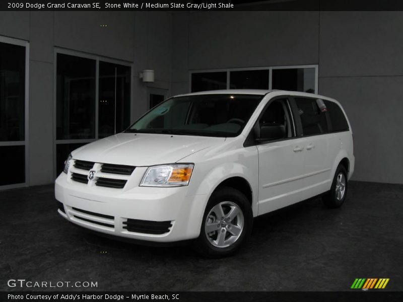 Stone White / Medium Slate Gray/Light Shale 2009 Dodge Grand Caravan SE
