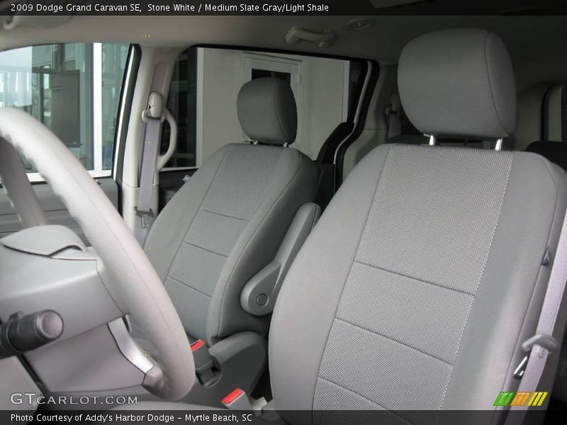 Stone White / Medium Slate Gray/Light Shale 2009 Dodge Grand Caravan SE