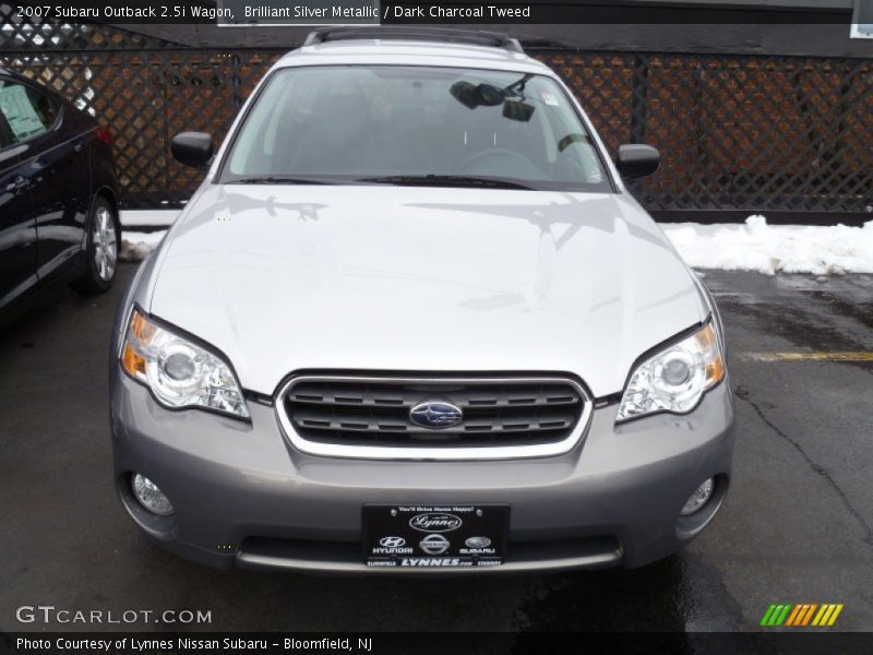 Brilliant Silver Metallic / Dark Charcoal Tweed 2007 Subaru Outback 2.5i Wagon