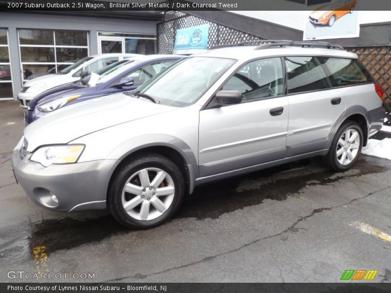 Brilliant Silver Metallic / Dark Charcoal Tweed 2007 Subaru Outback 2.5i Wagon