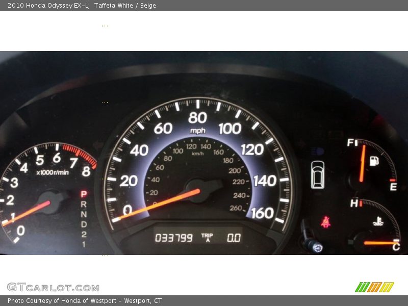Taffeta White / Beige 2010 Honda Odyssey EX-L