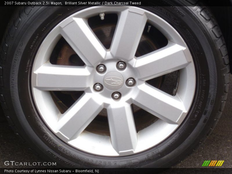 Brilliant Silver Metallic / Dark Charcoal Tweed 2007 Subaru Outback 2.5i Wagon