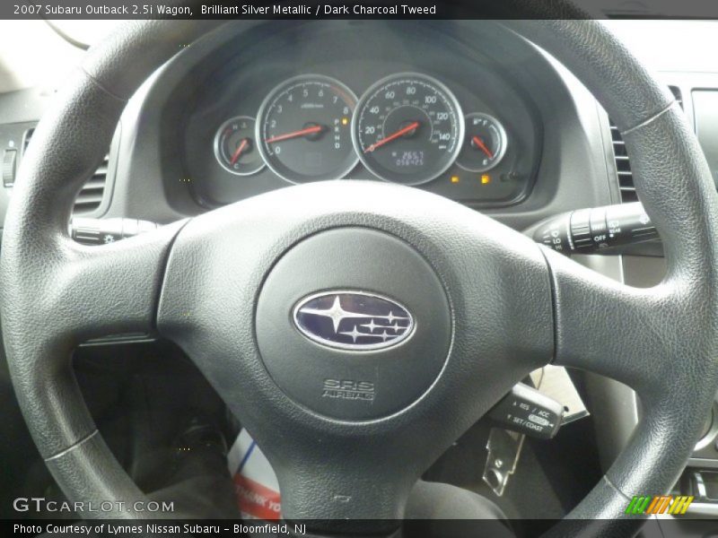 Brilliant Silver Metallic / Dark Charcoal Tweed 2007 Subaru Outback 2.5i Wagon