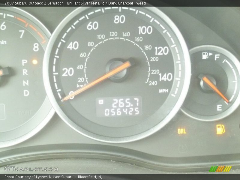 Brilliant Silver Metallic / Dark Charcoal Tweed 2007 Subaru Outback 2.5i Wagon