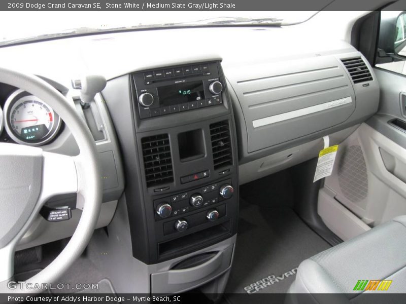Stone White / Medium Slate Gray/Light Shale 2009 Dodge Grand Caravan SE