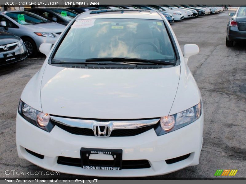 Taffeta White / Beige 2010 Honda Civic EX-L Sedan
