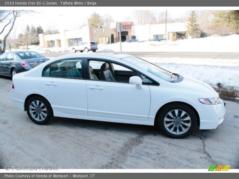 Taffeta White / Beige 2010 Honda Civic EX-L Sedan
