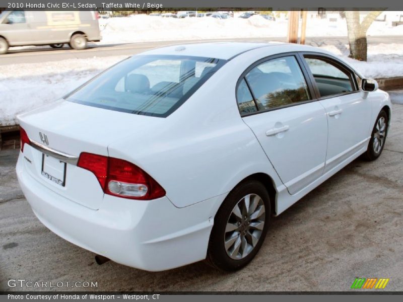 Taffeta White / Beige 2010 Honda Civic EX-L Sedan