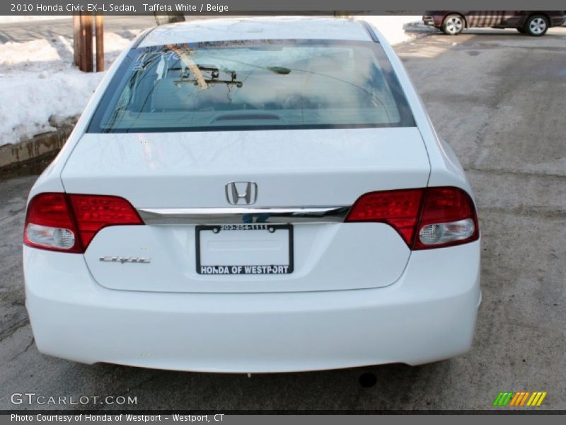 Taffeta White / Beige 2010 Honda Civic EX-L Sedan