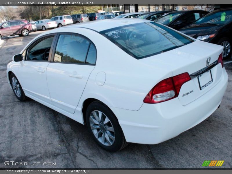 Taffeta White / Beige 2010 Honda Civic EX-L Sedan