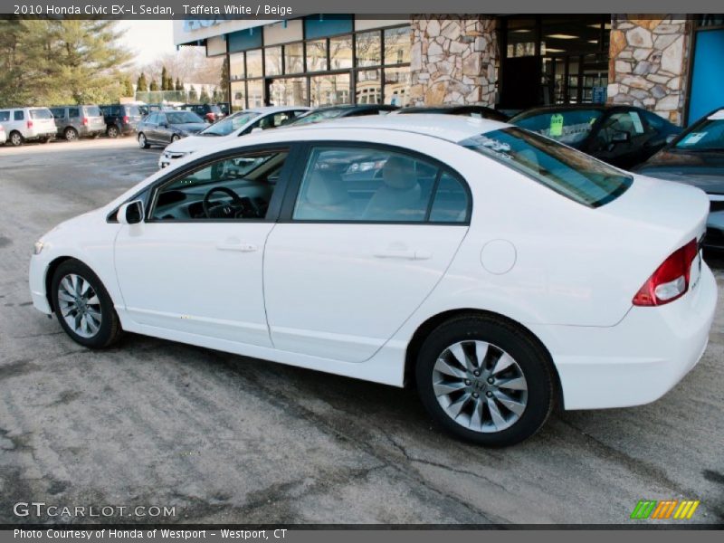 Taffeta White / Beige 2010 Honda Civic EX-L Sedan