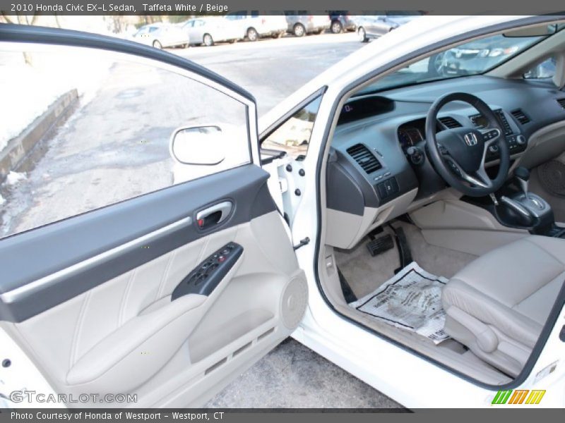 Taffeta White / Beige 2010 Honda Civic EX-L Sedan