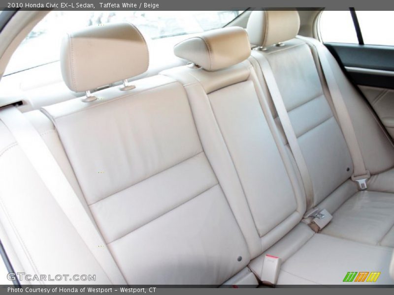 Taffeta White / Beige 2010 Honda Civic EX-L Sedan