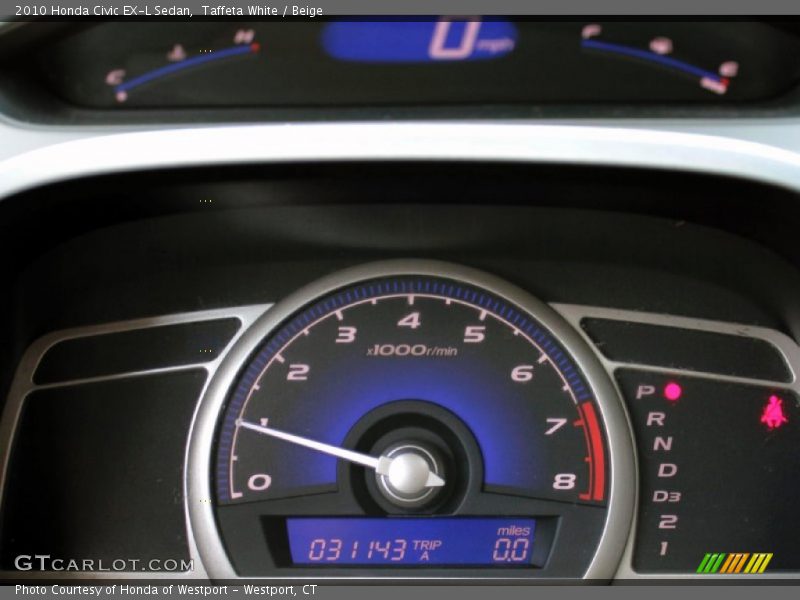 Taffeta White / Beige 2010 Honda Civic EX-L Sedan