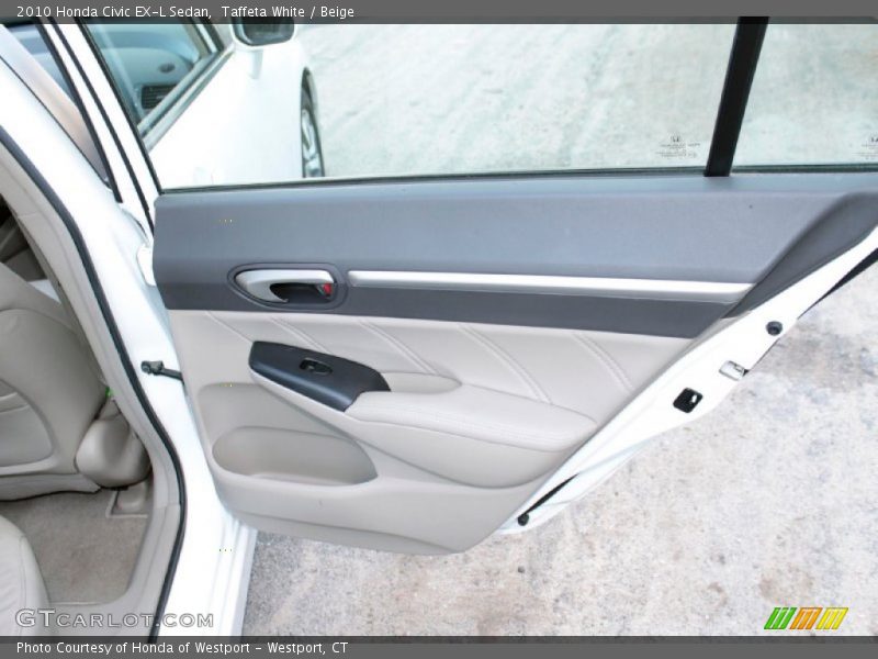 Taffeta White / Beige 2010 Honda Civic EX-L Sedan
