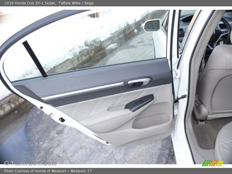 Taffeta White / Beige 2010 Honda Civic EX-L Sedan