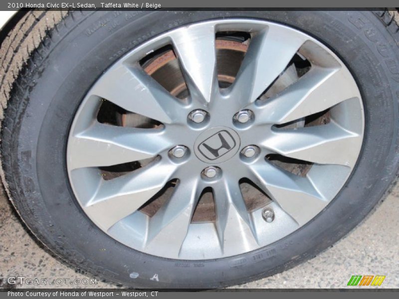 Taffeta White / Beige 2010 Honda Civic EX-L Sedan