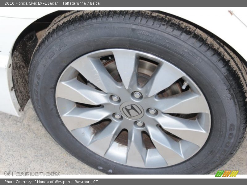Taffeta White / Beige 2010 Honda Civic EX-L Sedan