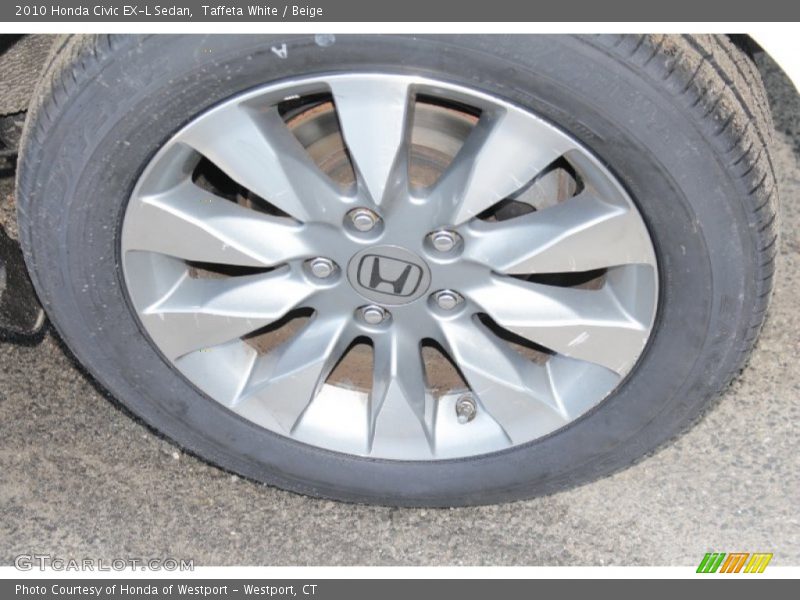 Taffeta White / Beige 2010 Honda Civic EX-L Sedan
