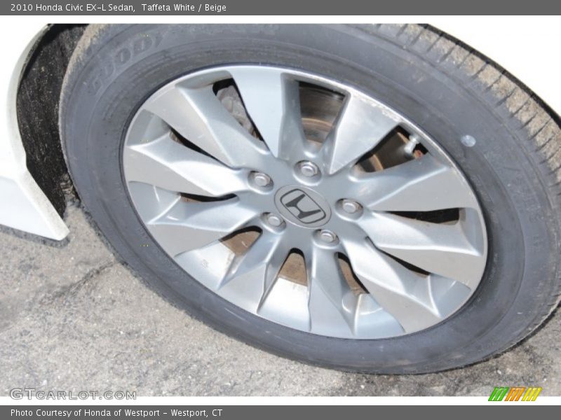 Taffeta White / Beige 2010 Honda Civic EX-L Sedan