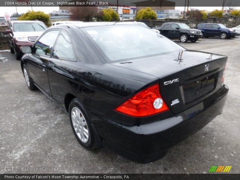 Nighthawk Black Pearl / Black 2004 Honda Civic LX Coupe