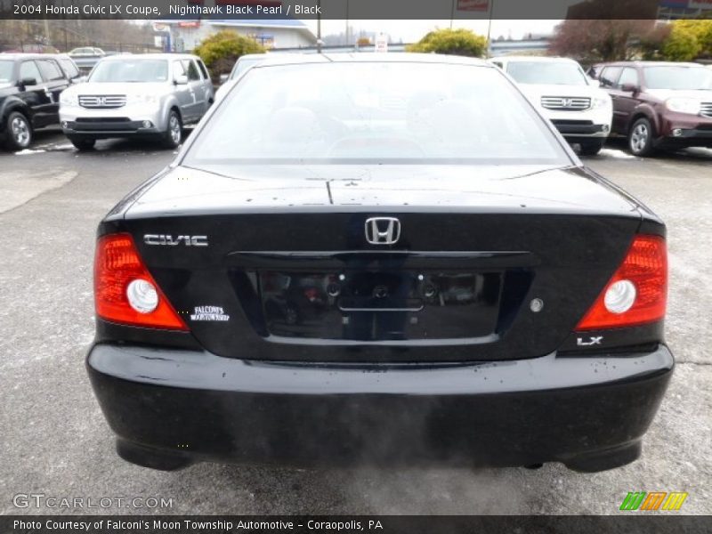 Nighthawk Black Pearl / Black 2004 Honda Civic LX Coupe