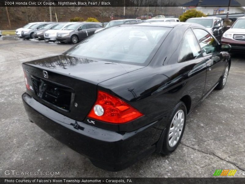 Nighthawk Black Pearl / Black 2004 Honda Civic LX Coupe