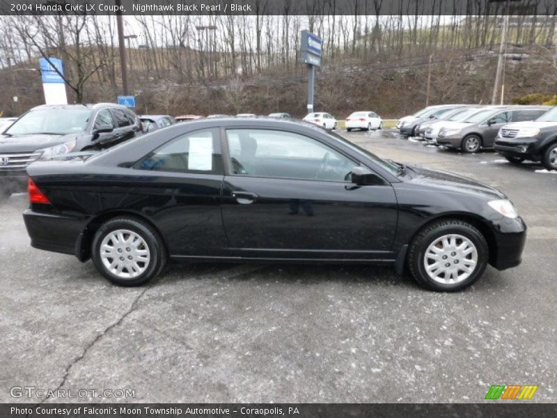 Nighthawk Black Pearl / Black 2004 Honda Civic LX Coupe