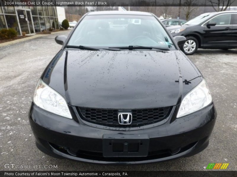Nighthawk Black Pearl / Black 2004 Honda Civic LX Coupe