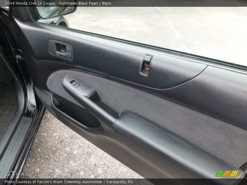 Nighthawk Black Pearl / Black 2004 Honda Civic LX Coupe