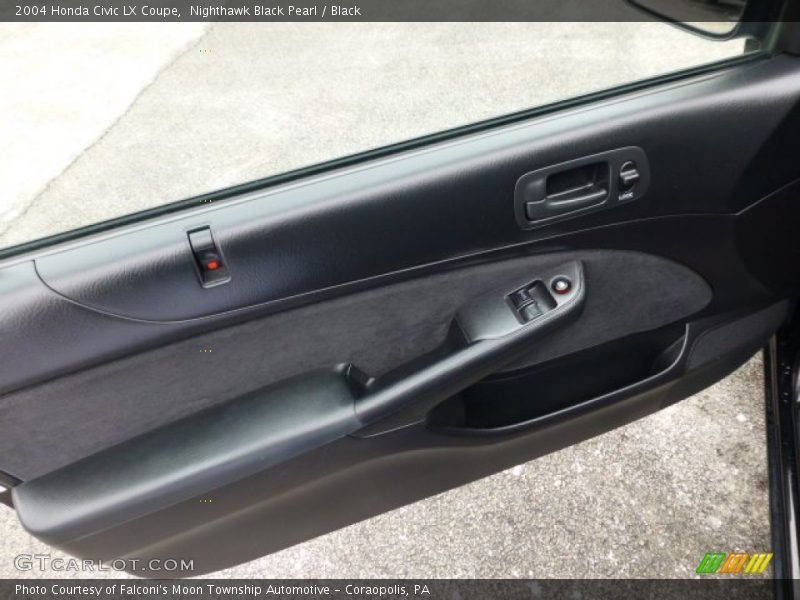 Nighthawk Black Pearl / Black 2004 Honda Civic LX Coupe