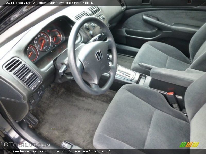 Black Interior - 2004 Civic LX Coupe 