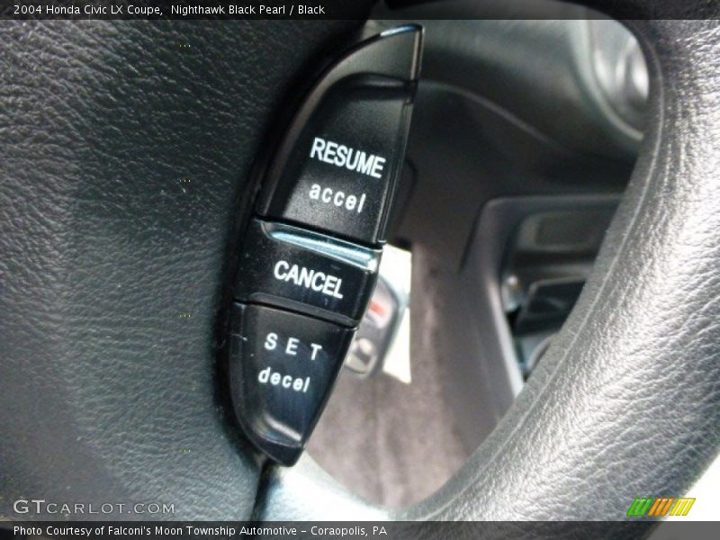 Nighthawk Black Pearl / Black 2004 Honda Civic LX Coupe