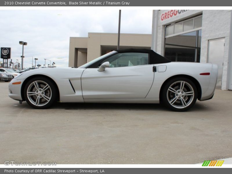 Blade Silver Metallic / Titanium Gray 2010 Chevrolet Corvette Convertible