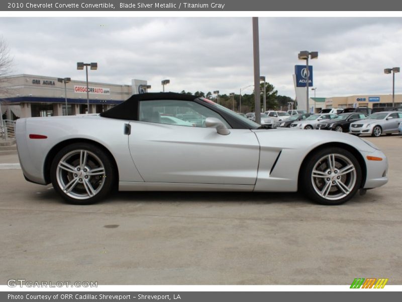 Blade Silver Metallic / Titanium Gray 2010 Chevrolet Corvette Convertible