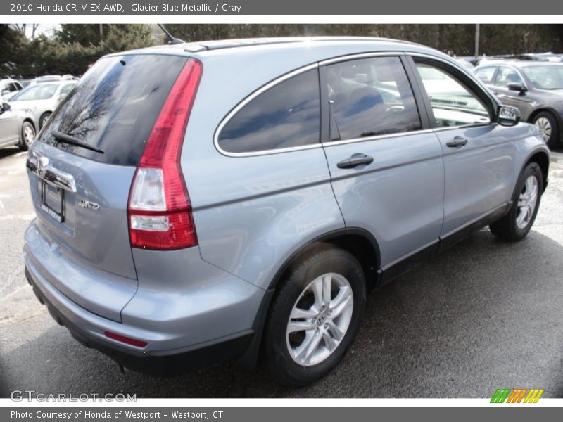 Glacier Blue Metallic / Gray 2010 Honda CR-V EX AWD