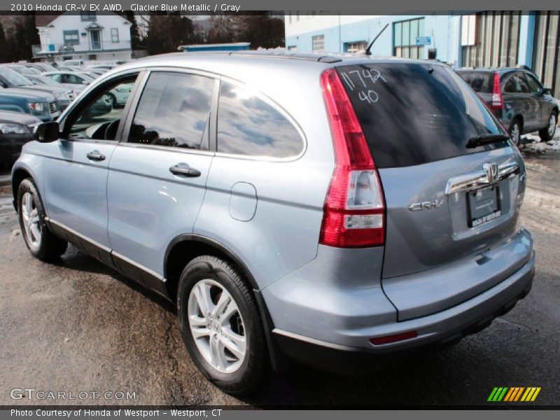 Glacier Blue Metallic / Gray 2010 Honda CR-V EX AWD