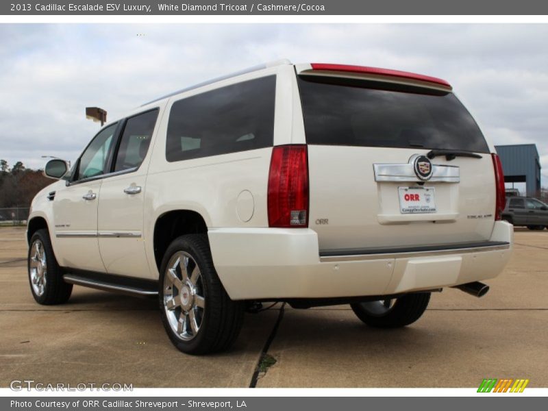 White Diamond Tricoat / Cashmere/Cocoa 2013 Cadillac Escalade ESV Luxury
