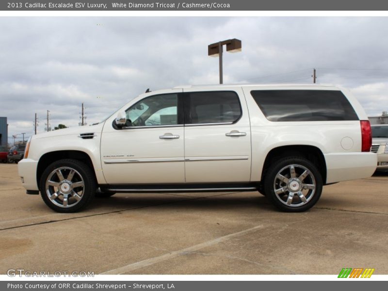 White Diamond Tricoat / Cashmere/Cocoa 2013 Cadillac Escalade ESV Luxury