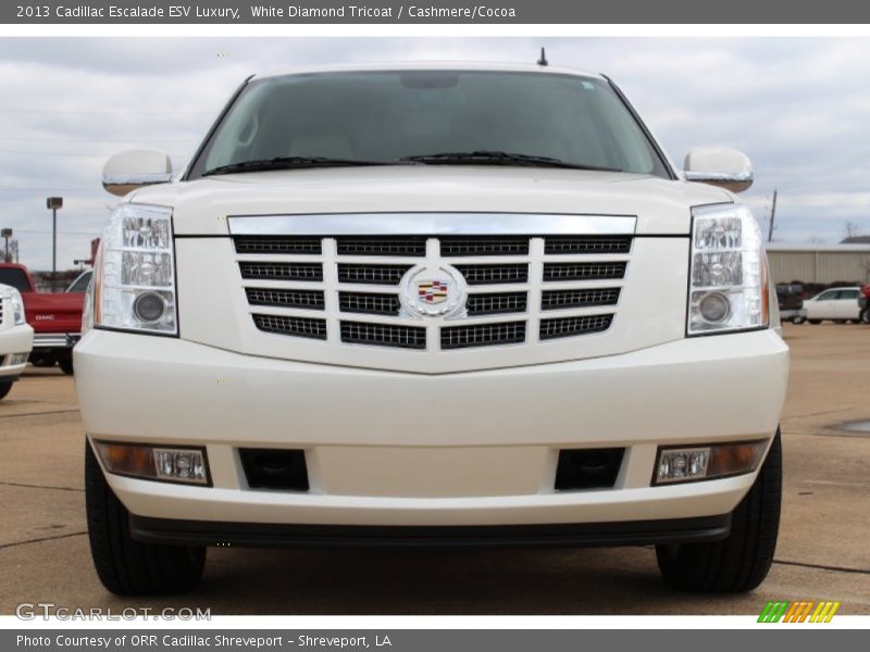 White Diamond Tricoat / Cashmere/Cocoa 2013 Cadillac Escalade ESV Luxury