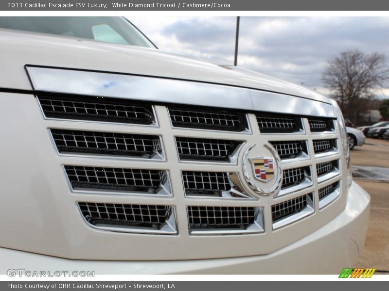 White Diamond Tricoat / Cashmere/Cocoa 2013 Cadillac Escalade ESV Luxury